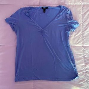 light blue cinched t-shirt